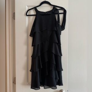 White House Black Market Black Ruffle Dress
